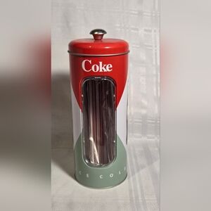 Coca Cola Red and Green Straw Dispenser